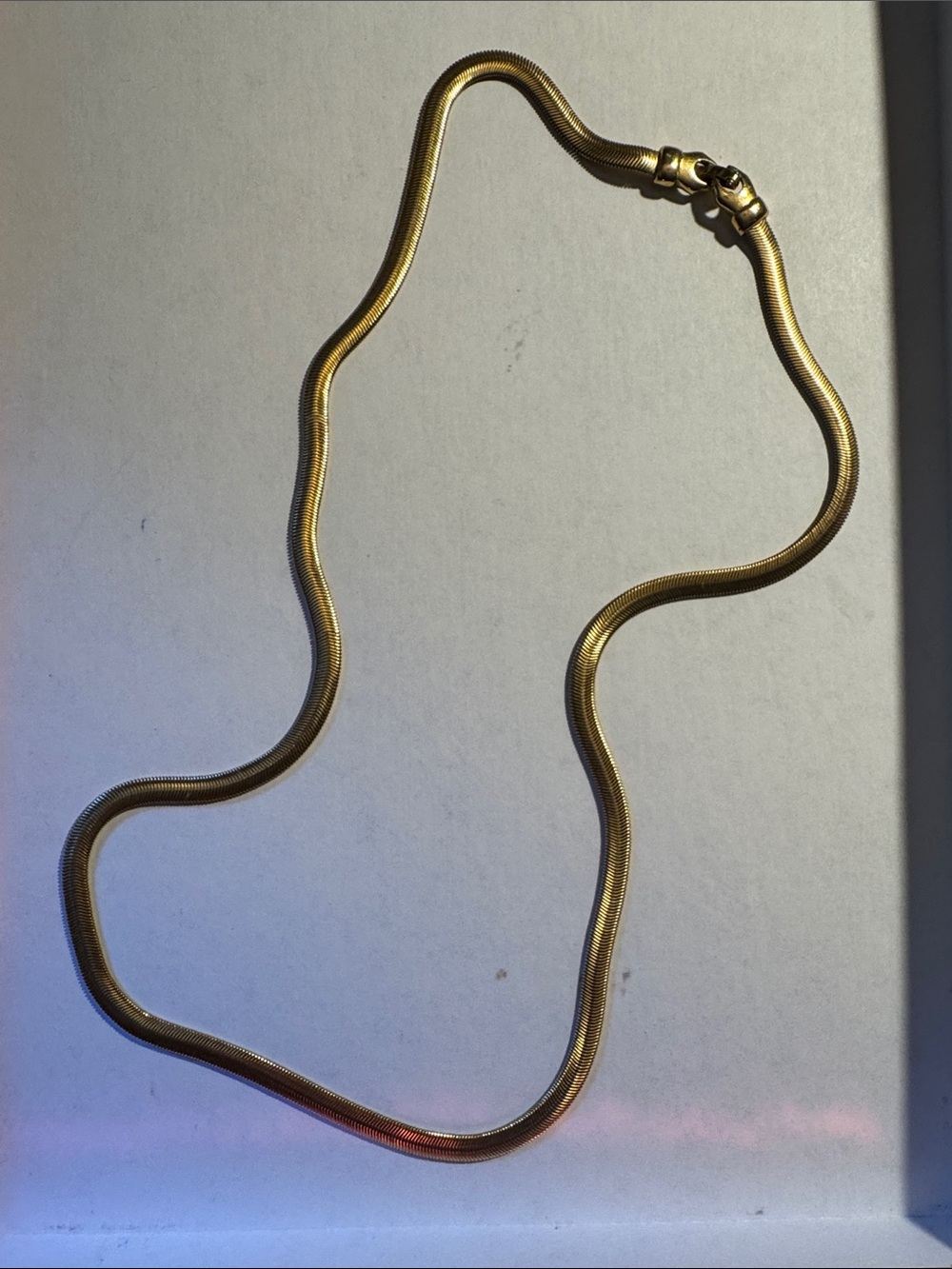 Monet Gold Tone Smooth Snake Chain Necklace